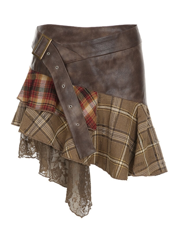 cutiekill-wasteland-plaid-lace-patchwork-asymmetric-skirt-om0420-5